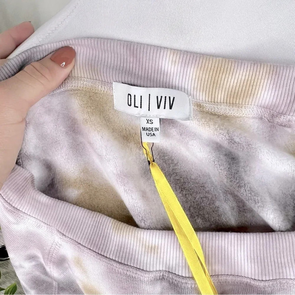 Oli Viv Parker Tie Dye Crop Sweatshirt in Mauve Batik NEW Size XS - Picture 9 of 11